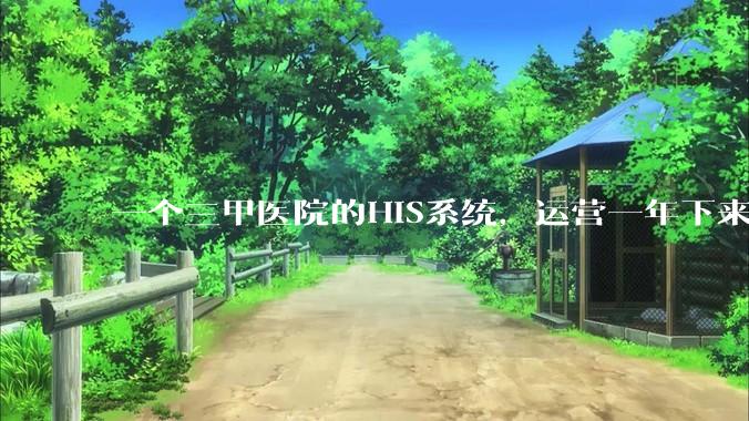一个三甲医院的HIS系统，运营一年下来，他的数据库能有多大？